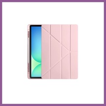 Bezos İpad Pro 13 2024 Kılıf Kalemlikli Hugo Tablet Kılıfı - Rose Gold Rengaren