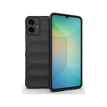Rba Aksesuar Galaxy Uyumlu A07 Kılıf Esnek Tpu Oyuklu Arka Yüzey Tasarımlı Rba Etnik Silikon Kapak - Siyah Siyah