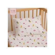 Lief Home %100 Pamuklu Bebek Lastikli Çarşaf 70x130+20 + Bebek Yastık Kılıfı 35x45