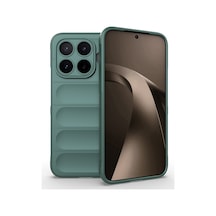 Xiaomi 17t Kılıf Kamera Korumalı Esnek Silikon Parmak Şeritli Pazarplus Koyu Yeşil