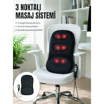 Titreşimli Masaj Koltuk Minderi Kademe Şiddet Ayarlı Isıtma Fonksiyonlu Masaj Pedi - Lisinya Siyah