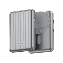 Wiwu PP03 Wireless Hızlı Şarj Özellikli Powerbank Gri