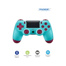 Ps4-pc-android Box-android-Apple Uyumlu iOS Telefon Tablet Titreşimli Bluetooth Oyun Kolu Turkuaz