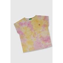 United Colors Of Benetton Benetton Kız Çocuk Batik Tişört 17077 Pembe