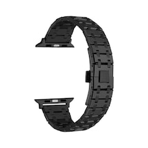 Watch Ultra 49mm Uyumlu Krd-83 Metal Zore Kordon-siyah