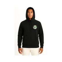 Kapüşonlu Tcg Gür S357 Cep Tasarımlı Unisex Sweatshirt Siyah