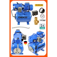 Deko Dk24lt25 Yüksek Basınçlı 1.5 Hp Jet Hidrofor 24 Lt Tank Otomatik Hidrofor Ev Villa Bahçe
