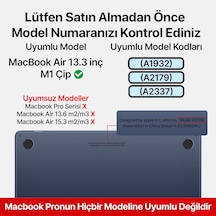 Macbook Air İle Uyumlu Polikarbonat Sert Koruyucu Çizilme Ve Darbe Önleyici Kılıf A2337 A2179 A1932 Baskılı - 2, 13.3 İnç 2018-2022 Arası M1 İşlemci Belirtilmemiş