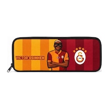 Galatasaray Tek Gözlü İnce Erkek Çocuk Kırmızı Okul Kalem Çantası/kalemlik Renkli