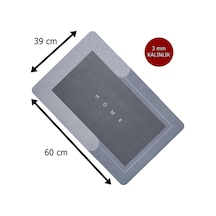 Buççin Online Mağaza Tappetino Süper Su Emici Kaymaz Tabanlı Banyo Paspası 60x39 Cm Belirtilmemiş Gri Çok Renkli