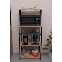 Mutfak Banko Erzak Düzenleyici Mikrodalga Fırın Rafı Atlantik Çam