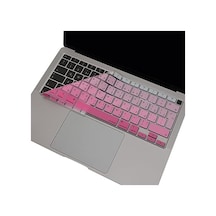 Macbook Air 13 Arapça Klavye Koruyucu A1932 A2179 A2337 M1 Uk Iso Ters L Enter Uyumlu Arabic Keyboard Cover Touch Id Pembe Pembe