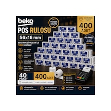 Pos Rulosu 56x16 Mm Termal Rulo 400 Adet 40 Paket X 10 Adet