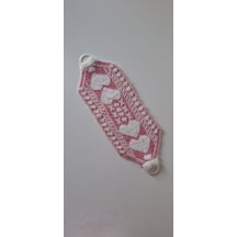 Eker Kese Sırt Yumuşaklığı Serisi Sırt Sabunluğu Duş Lifi Beyaz - Pembe