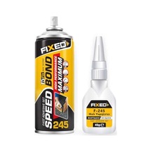 Fıxed Hızlı Yapıştırıcı Seti, Şeffaf, Sıvı Form, Güçlü Bağlantı, 245 Model, 200ml + 45g, 2 Parça