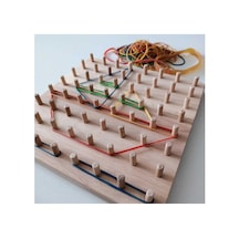 Geoboard Lastikli Şekiller Montessori Geometri Oyunu 8 8