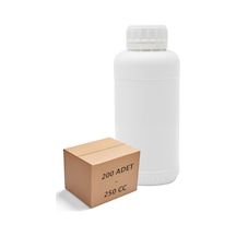 Numune Şişe 250 Ml Plastik Yuvarlak. Kilit Kapaklı 200 Adet
