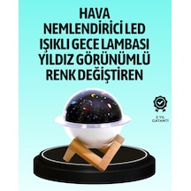 Usb İle Çalışan Projektörlü Aromaterapi Nemlendirici Masaüstü Kullanım İçin Uygun
