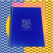 16x22 Cm 80 Yaprak Çizgisiz Plastik Kapak Telli Defter 60 Gram Beyaz Sayfa Neversay