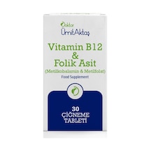 Dr. Ümit Aktaş Vitamin B12 & Folik Asit 30 Kapsül