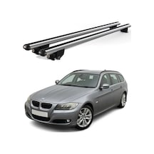Kanca Bmw 3 Serisi Kombi 2010-2011 Uyumlu Gri Kilitli Ara Atkı 110cm Port Bagaj Tavan Barı