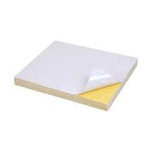 Adcoat Kağıt Kaliteli Lazer Yazıcılar İçin Yapışkanlı Etiket/sticker Parlak Kuşe A4 Ebat 50 Adet 124-Pembe