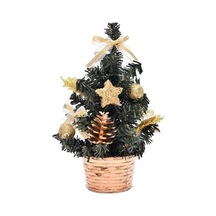 Pazly Yılbaşı Yapay Suntek Raf Mini Küçük Işıklı Bar Ağacı 20cmx10cm Yl