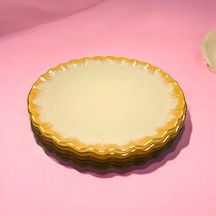 Sudedi Home Latte Altın Yaldızlı Servis Tabağı Seti Çok Renkli