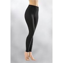 Kadın Siyah Penye Elastan Düz Desensiz Yüksek Bel Tayt Pt SiYAH