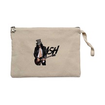 Slash Siluet Logo Krem Clutch Astarlı Cüzdan / El Çantası