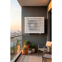 Klima Motoru/dış Ünite Gizleme/koruma Kafesi L 120x62x110 H Radius Beyaz
