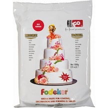 Fo Kırmızı Fodekor Kaplama Dekor Ve Çiçek Yapımı İçin Şeker Hamuru 1 KG