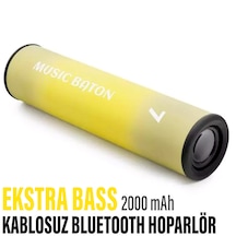 Ekstra Bass Bluetooth Hoparlör Speaker 2000 Mah Ip65 Sarı
