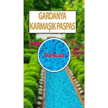 Gardenya Kıvırcık Karmaşık Paspas, Halı, Yolluk Kaymaz 100 Cm En 12 Mm Kalınlık Turkuaz