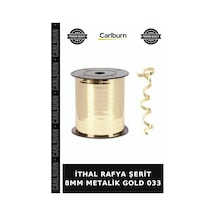 Premium İthal Rafya Şerit 8mm Metalik Gold 033 Hobi İpi Görsel İp +3