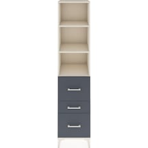 Hyperion Dolap 3 Raflı 3 Çekmeceli 44x44x195 Aytaşı-antrasit Aytaşı