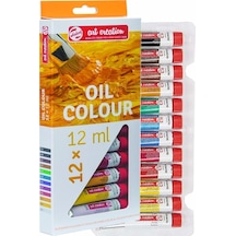 Talens 12 Renk Yağlı Boya 1 Paket Art Creation Oil Colour 12x12ml Yağlı Boya Seti Canlı Renkler Tuval Resim Çok Renkli