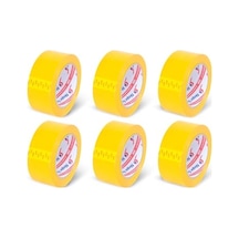 45 Mm X 100 Mt Sarı Koli Bandı 6 Adet 10