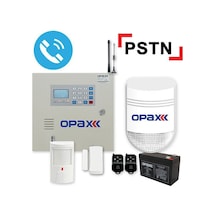 Opax-2545 Pstn Panel & Bgr-10 Kablolu Sirenli Full Alarm Seti