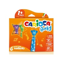 Teddy Jumbo Bebek Süper Yıkanabilir Keçeli Boya Kalemi 6'li +1 Yaş 103 Ivory
