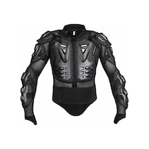 Body Armor Siyah Full Vücut Koruma Motosiklet Ceket Mont Açık Gri - Siyah