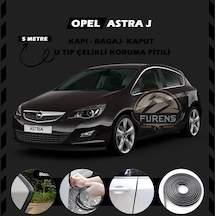 Opel Astra J Oto Araç Kapı Koruma Fitili 5metre Parlak Siyah Renk
