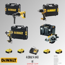 Dewalt DCH133NT + DCD805NT + DCF887NT + DCS565NT 4 Adet 5 Amper Akü + Şarj Aleti Set