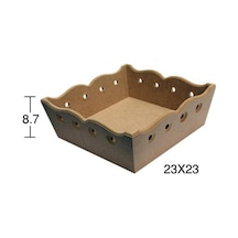 Delikli Kare Ahşap Ekmeklik E338