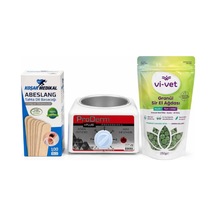 Profesyonel Ağda Seti Proderm Ağda Isıtıcı, Azulen Granül Sir Ağda 250g, Spatula 100 Adet Ev & S