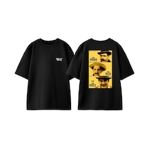Thewert İyi Kötü Ve Çirkin Tasarım Sırt Baskılı Pamuk Siyah Oversize T-shirt