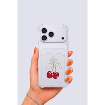 iPhone Uyumlu 17 Pro Max Kartlıklı Kiraz Desenli Kılıf Mh-hs0128-2937