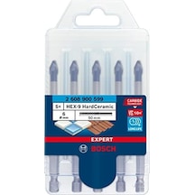 Professional 5 Parça Expert Hex-9 Hardceramic Matkap Ucu Seti Sert Fayanslar, Ø 6 Mm, Aksesuar Döner Matkap/vidalamalar