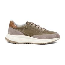Erkek Haki Vizon Süet Deri Sneaker