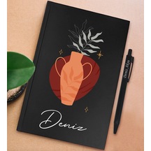 Bk Gift Kişiye Özel İsimli Siyah Sert Kapaklı Defter Ve Tükenmez Kalem Seti, Arkadaşa Hediye, Yeni İş Hediyesi, Doğum Günü Hediyesi-11